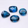Topacio Azul de Londres Natural Gran Quilate Gota de Agua Oval Tallado Joyería Incrustada Topacio Azul de Londres