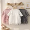 Vestido Infantil Ropa Infantil Coreana 2026 Nuevas Llegadas de Primavera Vestido de Punto para Niñas Top Falda de Tul Abullonada para Niñas Falda de Pastel