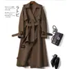 Cortavientos para Mujer de Longitud Media 2025 Primavera y Otoño Nuevo Estilo Coreano Moda Estilo Británico Ropa Exterior Hasta la Rodilla Ropa Exterior Hasta la Rodilla para Mujer