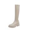 Botas Altas para Mujer 2026 Otoño e Invierno, con Aumento de Altura Oculto, Estilo Popular para Mujeres Bajitas, Botas Elásticas Ajustadas con Forro de Felpa