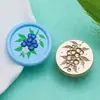 Nuevas Cabezas de Sello de Cobre Serie Floral en Relieve con Diseños de Cereza, Crisantemo Silvestre y Fresa, Cabezas de Sello de Cera Vegetal Artísticas, Venta al por Mayor de Fábrica