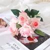 Buquê Bola Bobo da Moda, Rosa Artificial Curta Decoração Criativa para Mesa, Decoração de Flor Artificial, Flor Artificial DIY