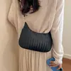 Bolsa de ombro com padrão trançado transfronteiriço para mulheres, nova bolsa transversal versátil da moda 2025, bolsa de ombro