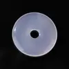 Ágata Blanco Natural Hebilla de Seguridad Hebilla de Seguridad Accesorios de Vidrio Jade Blanco Cara Amarilla Collar Colgante DIY Accesorios de Colgante