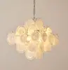Lustre de Vidro Murano Transfronteiriço Francês Retrô de Alto Padrão para Sala de Jantar Luz de Luxo Leve Luminárias de Arte para Quarto