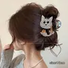 Pin de tiburón de dibujos animados lindo de alta gama coreano para verano 2026 nuevo modelo pinza para el pelo de tamaño grande para la parte posterior de la cabeza