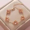Retención de Color Galvanizado Ojo de Diablo Trébol de Cuatro Hojas Ojo de Diamante Pulsera Moda Femenina Simple Comercio Electrónico Transfronterizo Joyería Comercio Exterior