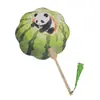 Abanico Creativo Diseño Panda Sandía Estilo Chino para Atracciones Turísticas, Fotografía Hanfu, Productos Creativos Culturales Chinos, Abanico Estilo Antiguo Tendencia Nacional