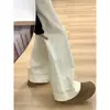 Jeans de Mezclilla Frescos de Nuevo Estilo de Verano para Mujer Tallas Grandes, Adecuados para Cuerpo con Forma de Pera, Cintura Alta, Adelgazantes, Pantalones Holgados de Pierna Recta