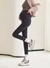 Leggings de maternidad para otoño e invierno, pantalones de tiburón para mujeres petite, pantalones de yoga de talla grande que no aprietan la barriga, pantalones largos de maternidad