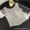 Camisola retro de estilo americano con cremallera para mujer, cuello cuadrado, uso interior y exterior, top con almohadilla en el pecho, corte ajustado, ropa interior de belleza para la espalda