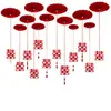 Set de Decoración para Habitación de Boda Casa Nueva Sala de Estar Dormitorio Guirnalda de Mariposas para Techo Guirnalda de Palabras Felices Suministros de Decoración para Techo