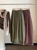 Pantalones de pierna ancha de algodón lavado con cordón estilo retro coreano y japonés para mujer, nueva colección de otoño, pantalones rectos holgados y versátiles para uso casual, con curva