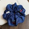 Scrunchie de Tecido Tricotado Cereja Pérola Moda Estilo Coreano Versátil Prendedor de Cabelo Faixa de Cabeça Design de Nicho Acessório de Cabelo para Mulheres