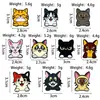 Lindo pin de esmalte con forma de gato y patrones coloridos, broche de animal de dibujos animados, accesorio decorativo creativo para ropa y mochilas de niños