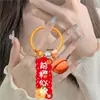 Chaveiro de Marca Pequeno para Presente com Texto, Pingente de Mochila para Meninas, Letras em Acrílico, Chaveiro Decorativo Estilo Ins Fresco e Moderno