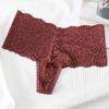 Renda estilo francês sexy oco perspectiva underwear fundo de algodão alargado quente mulheres em forma de t cuecas divertidas para as mulheres