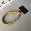Estilo Antigo Combinação de Cores Cor Sólida Cordão de Pulso Curto Anti-Perda Capa de Celular Novo Estilo Étnico Chinês Cartão Masculino e Feminino Conforto