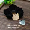 Yingyi Joias DIY Base de Scrunchie de Veludo Brocado Song com Capa Novo Estilo Chinês Patch Material para Headwear para Outono e Inverno