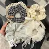 Goma para el pelo tipo moño de cinta estilo coreano 2025 Cuerda para coleta de pelo para niñas Accesorio para pelo semi-recogido Decoración de Otoño e Invierno