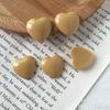 Japonês retro doce doce cor pêssego coração em forma de coração resina acessórios diy brincos brincos material atacado