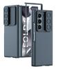 Adecuado para Funda de Teléfono Móvil Samsung Z Fold6 con Orificios Finos, Ventana Deslizante Anticaída para Lente, Funda de Cuero Ultrafina a Todo Color para Z Fold6