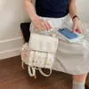 Mochila Color Blocking Estilo Britânico Transfronteiriça para Mulheres, Nova Bolsa Transversal Moda Vintage 2026, Mochila Escolar para Estudantes