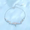 Pulsera Original de Flor de Jazmín Tichia para Mujer Verano Plata de Ley S925 Lujo Ligero Nicho Versátil Flor Luminosa Mariposa Joyería de Mano