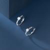 Brincos de Prata S925 Nalan Femininos Estilo Floresta Simples Elegantes Brincos de Diamante Único Brincos Literários Pequenos Frescos G7048