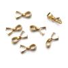 Hebilla para semillas de melón de acero inoxidable hebilla de cierre boca de soldadura hebilla para semillas de melón hebilla con gema hebilla de cola de oro real de 18K accesorios para joyería DIY