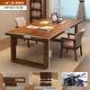 Mesa de estudio tradicional china, escritorio, mesa de caligrafía, núcleo de madera maciza, mesa de arte para clase de entrenamiento, mesa para ajedrez y Go, mesa y sillas de entrenamiento