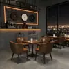 Cafetería, Taberna de Música Folclórica, Asientos en Cabina, Sofá, Salón de Té, Bar, Juego de Mesa y Sillas de Madera Maciza, Barra de Luz, Estilo Industrial, Restaurante de Barbacoa