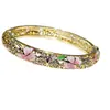 En Stock Suministro Directo de Fábrica Pulsera de Trébol de Cuatro Hojas Cloisonné, Nuevo Estilo Chino Hueco Incrustado de Diamantes Joyería de Nicho Al por Mayor