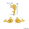 Aço Inoxidável Banhado a Ouro 18K, Vários Pingentes Pequenos, Anjo, Pés, Copo d'Água, Pinguim, Pingentes para Joias Artesanais DIY