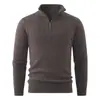 Novo suéter de tricô masculino Amazon transfronteiriço para comércio exterior, peça básica casual jovial, blusa quente com meia-gola