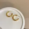 Pendientes Minimalistas Estilo Coreano Ins Estilo Fresco Textura Martillada, Versátiles para el Uso Diario, Pendientes Exquisitos de Alta Gama para Mujer
