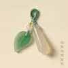 Piedra Natural Tallada Flor Hojas Espiga Pequeña Diy Hecho a Mano Pequeños Accesorios Deslizantes Anillo de Tracción Pulsera Colgante Productos Semi-acabados