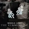 Pendientes de botón con lazo estilo medieval vintage y circonita, delicados y elegantes, con un toque de alta gama, adecuados para el uso diario.