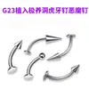 Popular Piercing Corporal Personalizado de Titanio G23 con Punta Cónica, Barra Curva, Plano para Ceja, Labio, Hélix (Hueso de la Oreja), Daith, Diente de Tigre