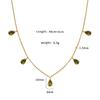 Europa y Estados Unidos nuevo estilo ins diseño de joyería sentido de la moda multi circonita esmeralda 316 collar colgante cadena de cuello clavícula