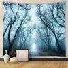Tapiz para decoración del hogar transfronteriza, tapiz bohemio, tela colgante para decoración de habitaciones, tela de fondo, tela colgante estilo ins, tapiz de bosque