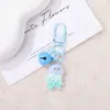 Llavero estilo Pandora con lindos dijes de animales marinos, un llavero con forma de campana y un dije de animal marino de dibujos animados para decoración