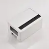 Agujero roscado amortiguador aleación de aluminio caja de cables cepillo de alambre caja de cables con enchufe caja de cables para escritorio de computadora caja de enhebrado multifuncional