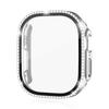Aplicável ao Apple Watch8, capa protetora galvanizada com película Diamond Shell de fileira única e película temperada com diamantes embutidos.