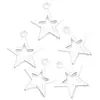 5 Cores DIY Acessórios de joias de liga retrô pingente de estrela oca Pingente Direto da Fábrica 15 * 13MM L339