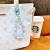 Creativa Linda Cadena para Teléfono Móvil con Cuentas de Oso Llavero Lindo Colgante para Mochila Escolar Llavero para Llaves de Coche Suministro de Pequeño Regalo