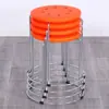 Taburete de Madera Maciza, Elegante Taburete para Cambiarse los Zapatos, Taburete Redondo Engrosado, Taburete con Almacenamiento, Taburete Sólido, Taburete de Hierro, Taburete Redondo de Hierro, Taburete Engrosado Reforzado