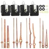 Movimiento de reloj silencioso DIY en stock transfronterizo, eje largo, segundero continuo, movimiento para reloj de pared, 4 tipos de manecillas de madera de nogal, movimiento de reloj