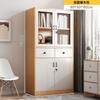 Estante de Livros Rack de Armazenamento de Chão Armário de Armazenamento para Sala de Estar Simples Armário de Arquivos para Escritório Estante Vertical de Chão para Casa Montada na Parede