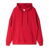 Suéter con capucha de felpa grande y pesada para otoño e invierno, para hombres y mujeres, holgado, informal, de marca de moda estadounidense, color sólido, sudadera con capucha